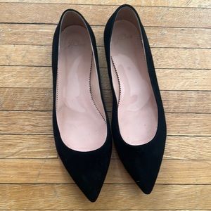 J.Crew Pointed Toe flats in Black Suede